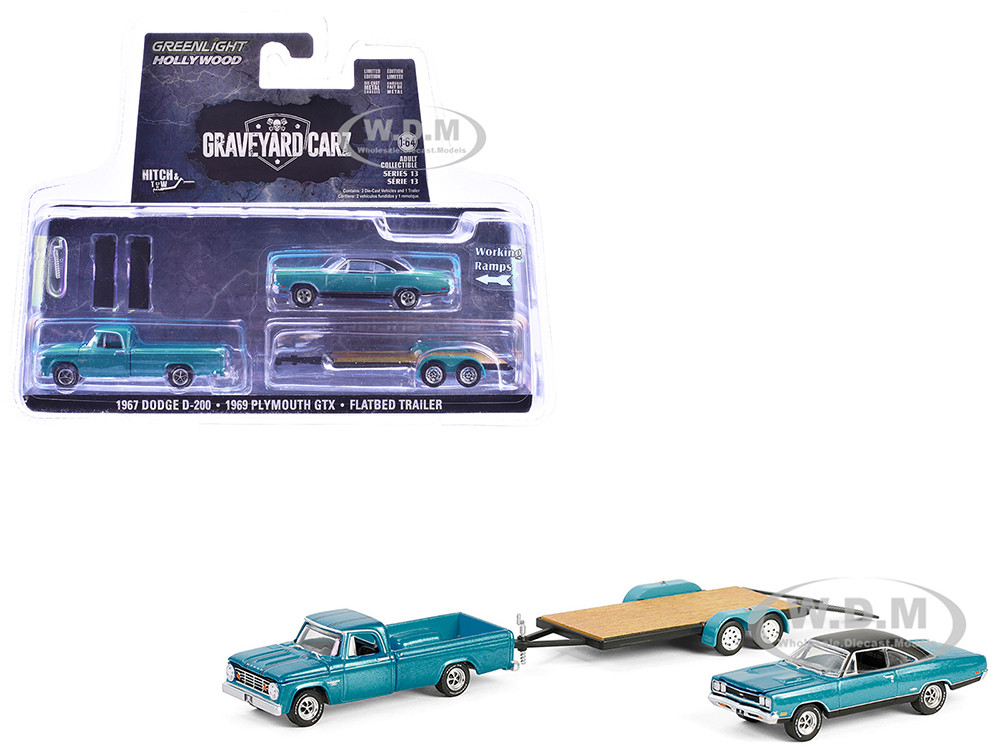 1969 Plymouth GTX Turquoise Metallic and 1967 Dodge D-200