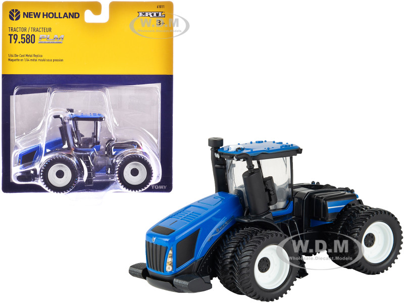 New Holland T9.580 Tractor Dual Wheels Blue 1/64 Diecast Model ERTL TOMY 61011