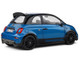 2022 Fiat 695 Abarth Tributo 131 Rally Podium Blue Metallic with Black Side Stripes 1/18 Diecast Model Car Solido S1811303