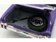 1970 Oldsmobile 442 W30 Convertible Plum Crazy Metallic with White Stripes and Interior Limited Edition to 870 pieces Worldwide 1/18 Diecast Model Car ACME A1805628