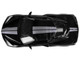 2020 Chevrolet Corvette C8 Stingray Black with Silver Stripes Timeless Legends Series 1/24 Diecast Model Car Motormax 79360bk-s