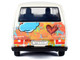 Volkswagen Type 2 T3 Van White Metallic with Graffiti Graphics 1/24 Diecast Model Car Motormax 79599