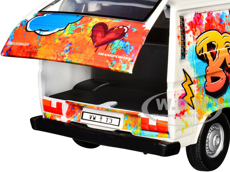 Miniature Volkswagen T3 Graffiti Au 1/24 - Marque Motormax - Neuve