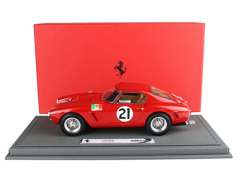 Ferrari 250 SWB #21 Beurlys Jean Blaton Lucien Bianchi 24 Hours of Le Mans 1960 with DISPLAY CASE Limited Edition to 200 pieces Worldwide 1/18 Model Car BBR BBR1861F
