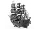 Model Kit Black Pearl Ship Black Version Moderate Difficulty Steel Model Metal Earth ICX016B
