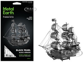 Model Kit Black Pearl Ship Black Version Moderate Difficulty Steel Model Metal Earth ICX016B