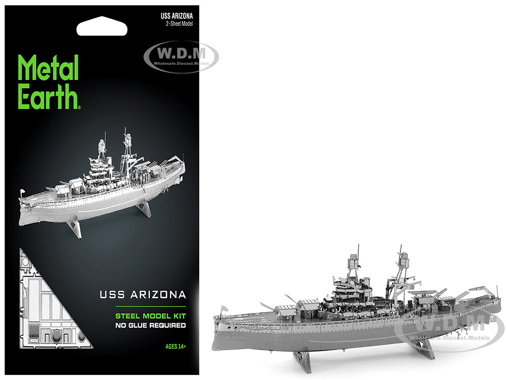 Model Kit USS Arizona Battleship (Challenging Difficulty) Steel