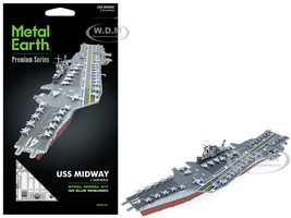 Model Kit USS Midway CV 41 Aircraft Carrier Challenging Difficulty Steel Model Metal Earth PS2003