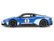 Maserati MC20 #1 Blue with White Stripes and Black Top Maserati Performance Experience 1/64 Diecast Model Car BBR BBRDIE6408