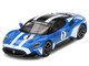 Maserati MC20 #1 Blue with White Stripes and Black Top Maserati Performance Experience 1/64 Diecast Model Car BBR BBRDIE6408