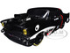 1957 Chevrolet 150 Sedan Maj Bruiser Matt Black with Red Stripe and Shark Mouth Graphics Limited Edition to 6650 pieces Worldwide 1/24 Diecast Model Car M2 Machines 40300-128A