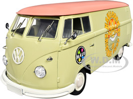 1960 Volkswagen Delivery Van Maui & Sons Light Olive Green with Salmon Top Limited Edition to 6650 pieces Worldwide 1/24 Diecast Model Car M2 Machines 40300-128B