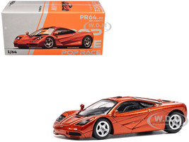 McLaren F1 Orange Metallic 1/64 Diecast Model Car Pop Race PR640092