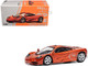 McLaren F1 Orange Metallic 1/64 Diecast Model Car Pop Race PR640092