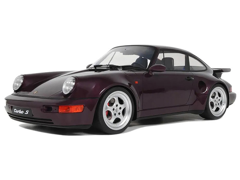 1992 Porsche 911 964 Turbo S Purple Metallic 1/12 Model Car GT Spirit GT499