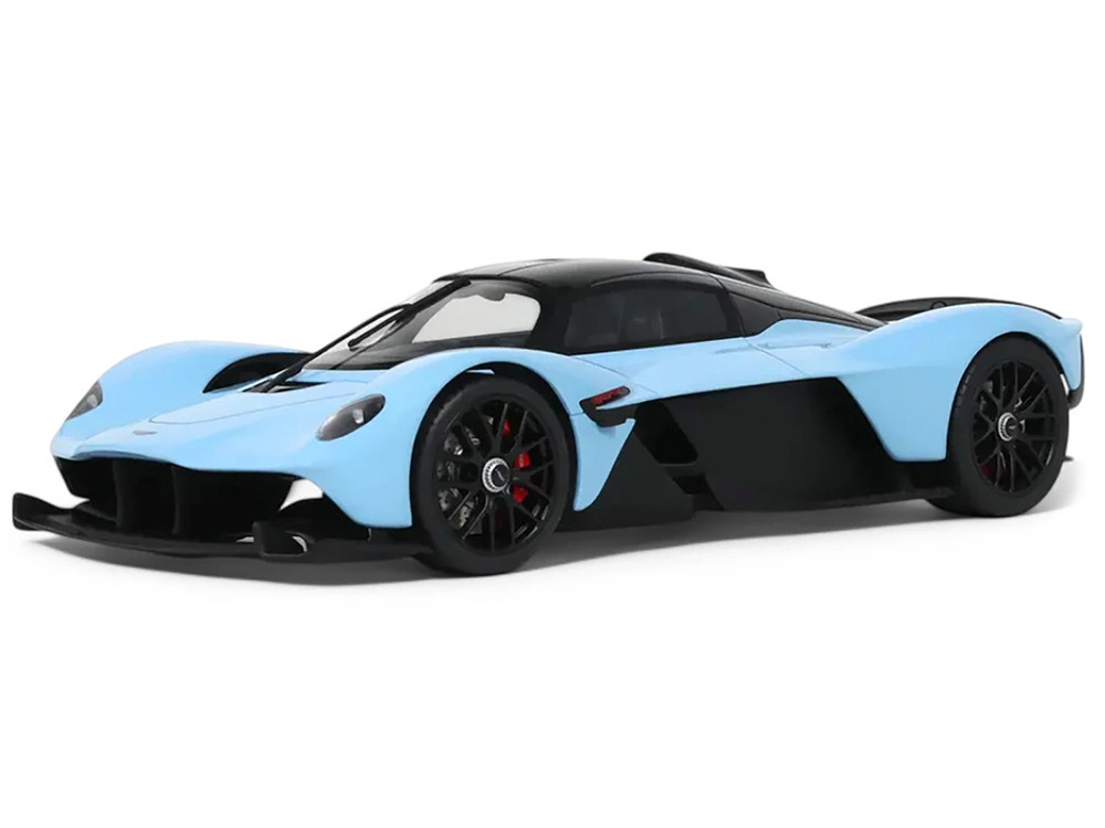 2023 Aston Martin Valkyrie Light Blue with Black Top 1/18 Model