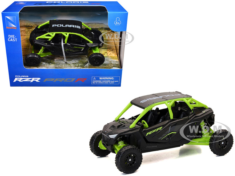 Polaris RZR Pro R UTV Black and Lime Green Diecast Model New Ray NR07393