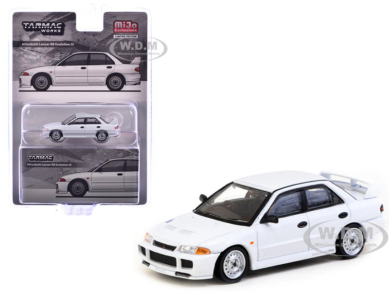 Mitsubishi Lancer RS Evolution III RHD Right Hand Drive White Global64 Series 1/64 Diecast Model Tarmac Works T64G-050-RS