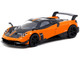 Pagani Huayra BC Arancio Saint Tropez Orange and Black Global64 Series 1/64 Diecast Model Tarmac Works T64G-TL014-OR
