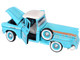 1958 Chevrolet Apache Stepside Pickup Truck Chevrolet Service Light Blue with White Top Limited Edition to 6650 pieces Worldwide 1/24 Diecast Model Car M2 Machines 40300-130A