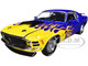 1970 Ford Mustang BOSS 429 Blue Metallic with Flame Graphics Limited Edition to 6650 pieces Worldwide 1/24 Diecast Model Car M2 Machines 40300-130B