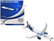 Airbus A321neo Commercial Aircraft Delta Air Lines 100 Years N589DT White and Blue with Stripes 1/400 Diecast Model Airplane GeminiJets GJ2334