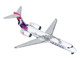 Boeing 717 200 Commercial Aircraft Hawaiian Airlines N492HA White with Purple Graphics 1/400 Diecast Model Airplane GeminiJets GJ2295