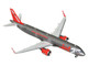 Airbus A321neo Commercial Aircraft Jet2 G SUNO Gray Metallic with Red Tail 1/400 Diecast Model Airplane GeminiJets GJ2331