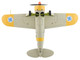 Brewster F2A Model 239 Buffalo Fighter Aircraft BW364 LeLv 24 flown by Warrant Officer Ilmari Juutilainen 1942 Finnish Air Force Air Power Series 1/48 Diecast Model Hobby Master HA7014