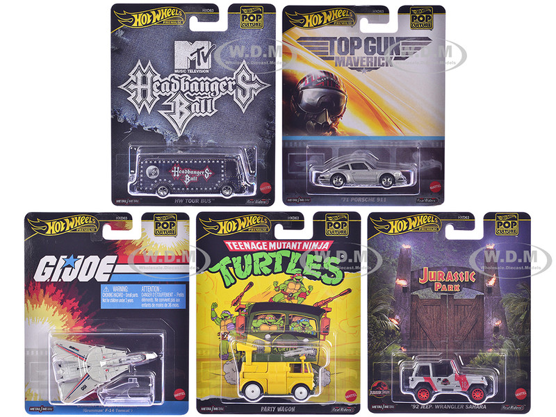 Pop Culture 2025 5 piece Set K Premium Series Diecast Model Cars Hot Wheels HXD63-956K