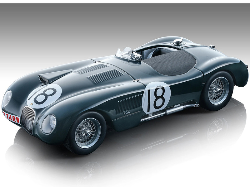 Jaguar C Type #18 Tony Rolt Duncan Hamilton Winner 24 Hours of Le Mans 1953 Mythos Series Limited Edition to 130 pieces Worldwide 1/18 Model Car Tecnomodel TM18-290B