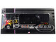2002 Peterbilt 379 Custom Truck Tractor Black with Flame Graphics 1/43 Diecast Model IXO Models U43TR002