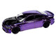 2021 Dodge Charger SRT Hellcat Redeye Purple Chrome with Black Hood Limited Edition to 2496 pieces Worldwide 1/64 Diecast Model Car Auto World CP8141