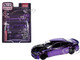 2021 Dodge Charger SRT Hellcat Redeye Purple Chrome with Black Hood Limited Edition to 2496 pieces Worldwide 1/64 Diecast Model Car Auto World CP8141