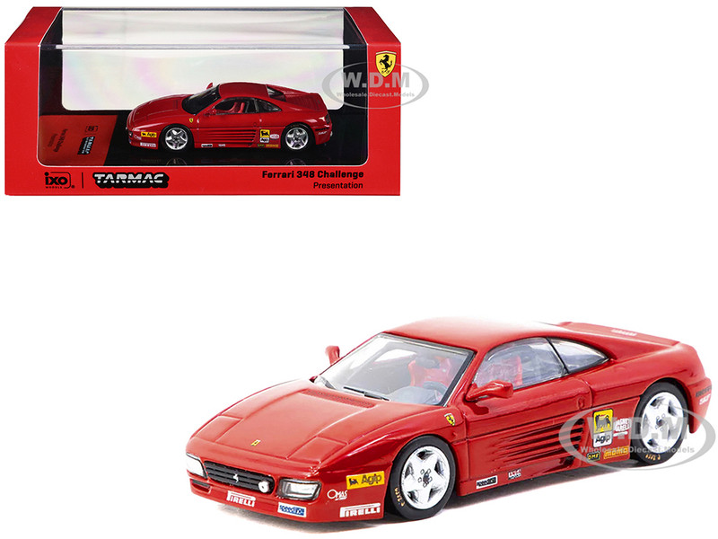 Ferrari 348 Challenge Presentation Version Red Hobby64 Series 1/64 Diecast Model Tarmac Works T64-082-PRE