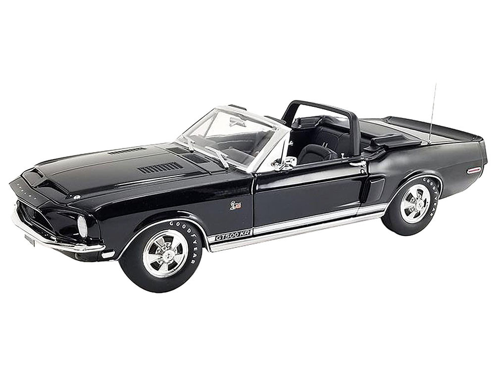 1968 Shelby GT500 KR Convertible Black with White Stripes Limited