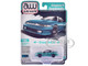 1991 Mitsubishi Eclipse GSX Tennessee Blue Metallic with Black Top Import Legends Series 1/64 Diecast Model Car Auto World 64502-AWSP189B