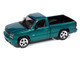 2005 Chevrolet Silverado SS Custom Pickup Truck Teal Metallic Muscle Trucks Series 1/64 Diecast Model Car Auto World 64502-AWSP190A