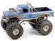 1974 Ford F 250 Monster Truck with 66 Inch Tires Blue Bigfoot #1 Dirty Version Kings of Crunch Series 1/18 Diecast Model Car Greenlight 13694