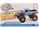 1974 Ford F 250 Monster Truck with 66 Inch Tires Blue Bigfoot #1 Dirty Version Kings of Crunch Series 1/18 Diecast Model Car Greenlight 13694