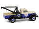 1948 Dodge Power Wagon Wrecker Tow Truck Beige and Blue Chevron Special Edition Series 1 1/64 Diecast Model Car Greenlight 41175A