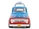 1956 Ford F 100 Pickup Truck with Tool Boxes and Ladders Chevron Blue and Red Chevron Special Edition Series 1 1/64 Diecast Model Car Greenlight 41175B