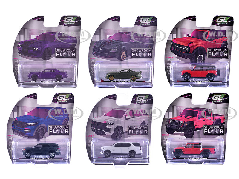 Showroom Floor Series 7 Set of 6 Cars 1/64 Diecast Model Cars Greenlight 68070SET