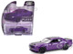 2023 Dodge Challenger SRT Hellcat Plum Crazy Metallic with Black Stripes Showroom Floor Series 7 1/64 Diecast Model Car Greenlight 68070A