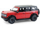 2024 Ford Bronco Badlands 4 Door Hot Pepper Red with Gray Top Showroom Floor Series 7 1/64 Diecast Model Car Greenlight 68070C