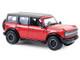 2024 Ford Bronco Badlands 4 Door Hot Pepper Red with Gray Top Showroom Floor Series 7 1/64 Diecast Model Car Greenlight 68070C