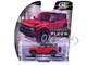 2024 Ford Bronco Badlands 4 Door Hot Pepper Red with Gray Top Showroom Floor Series 7 1/64 Diecast Model Car Greenlight 68070C