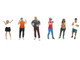 The Fanatics 6 piece Diecast Figure Set Limited Edition for 1/64 Scale Models American Diorama AD-2420MJ
