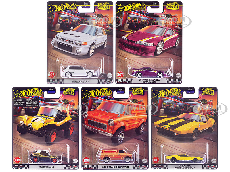 Boulevard 106 110 5 piece Set Premium 2024 Series Diecast Model Cars Hot Wheels GJT68-979Y