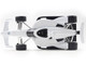 Dallara IndyCar Blank White Autograph Car Super Speedway Configuration NTT IndyCar Series 1/18 Diecast Model Car IXO Models IND18002